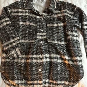 Misguided Plaid Button-Up Jacket